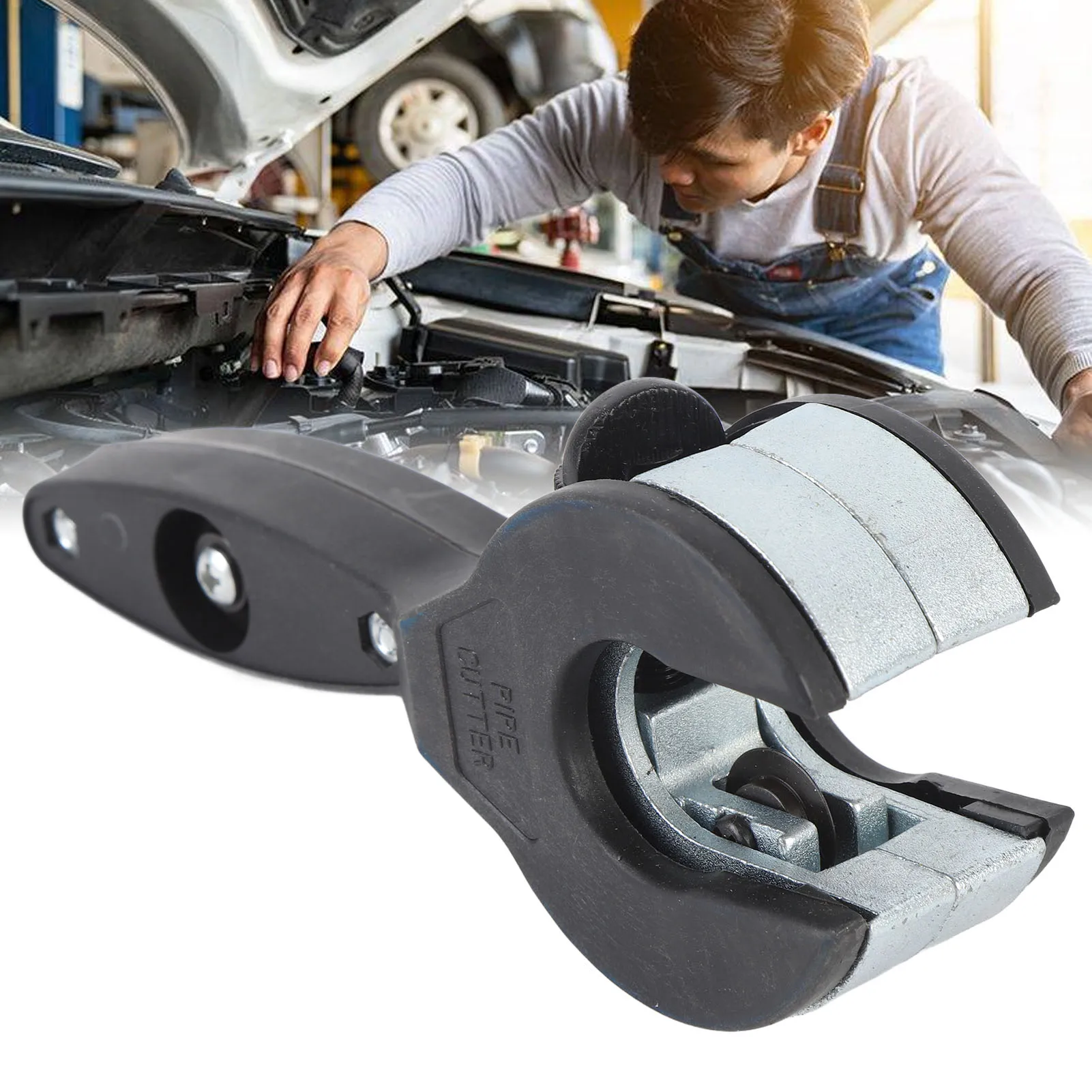 

Ratcheting Pipe Cutter Pressure Resistant Heavy Duty Ratcheting Tubing Cutter Adjustable Size for 1/4in To 7/8in Car AC Tubing