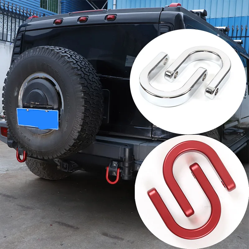 

Для Hummer H2 2003-2009 алюминиевый сплав красный автомобильный буксирный крюк бампер фаркоп задний крюк для прицепа отделка автомобильных аксессуаров