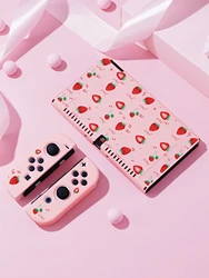 Strawberry Protector Case for Nintendo Switch OLED, NS Game Accessories,Handheld Separable Shell for NS Joycon,Switch Cover