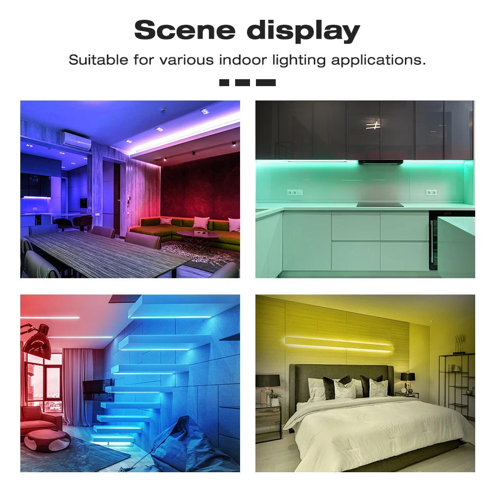 20M Mini Zigbee 3.0 RGBCW LED Strip 24V 5M 10M RGB+CCT Flexible Dimmable Room Lighting Decor Power Full Kit fr Alexa Google Home