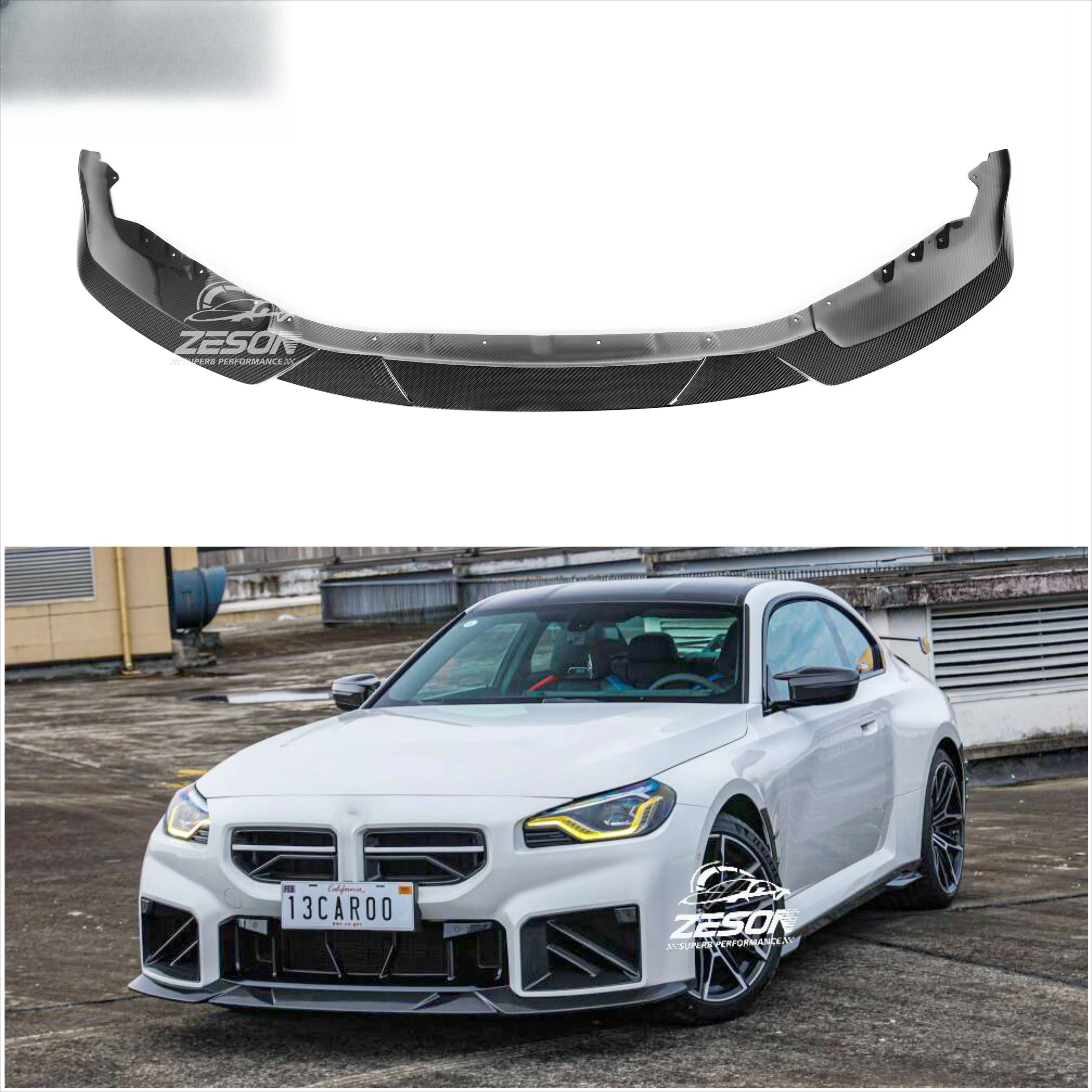 

Dry Carbon Fiber R44 Style Front Bumper Lip for G87 M2 2023+ MHC Carbon Fiber Front Lip