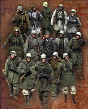 1/35 Resin Model Figure GK，( 15 persons)  Unassembled and unpainted kit