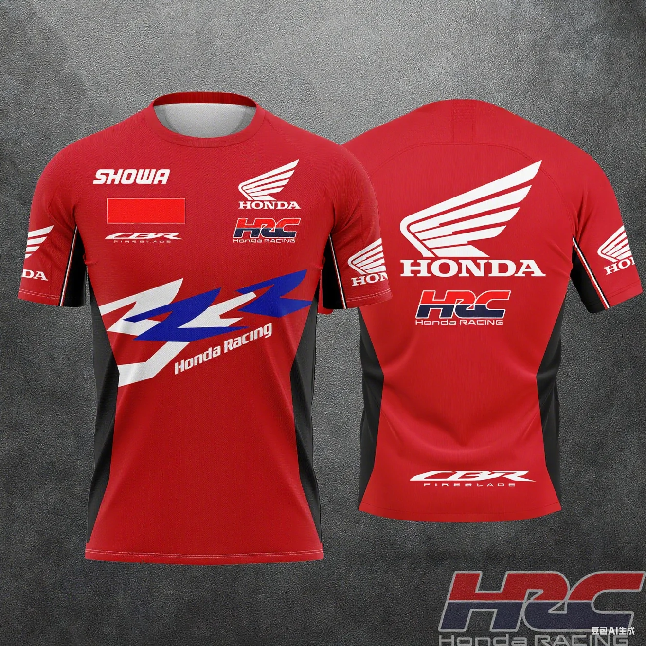 

Men's Summer Honda Racing Shirt, Lightweight and Breathable Short-sleeved Sportswear for Motorcyclist, Quick-drying for Outdoor