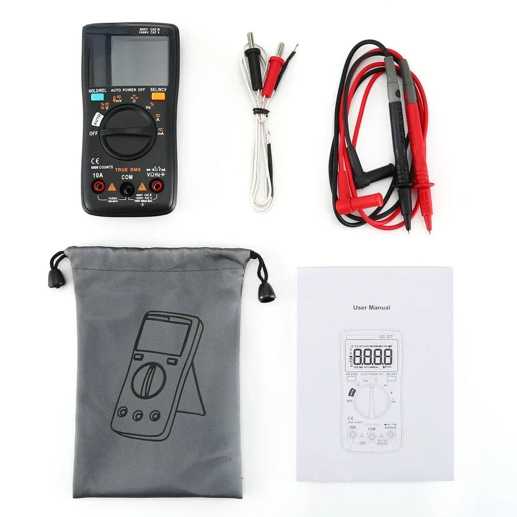 

Digital Multimeter Zt102a LCD Display 6000 Words Auto Smart Gear Automatic Range Multimeter