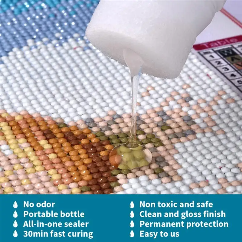 Diamond Painting Sealer 5d Diamond Painting Kunstlijm 60/120/150/240/480Ml Doorlopende Gloss Effect Diamond Painting Puzzel
