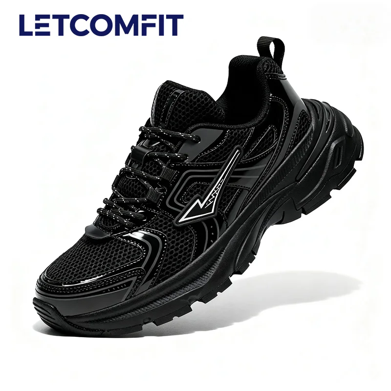 

Breathable Mesh Running Shoes Men's Casual Sports Sneakers Non-Slip Rubber Sole Comfort Cushioning Athletic Training Footwear