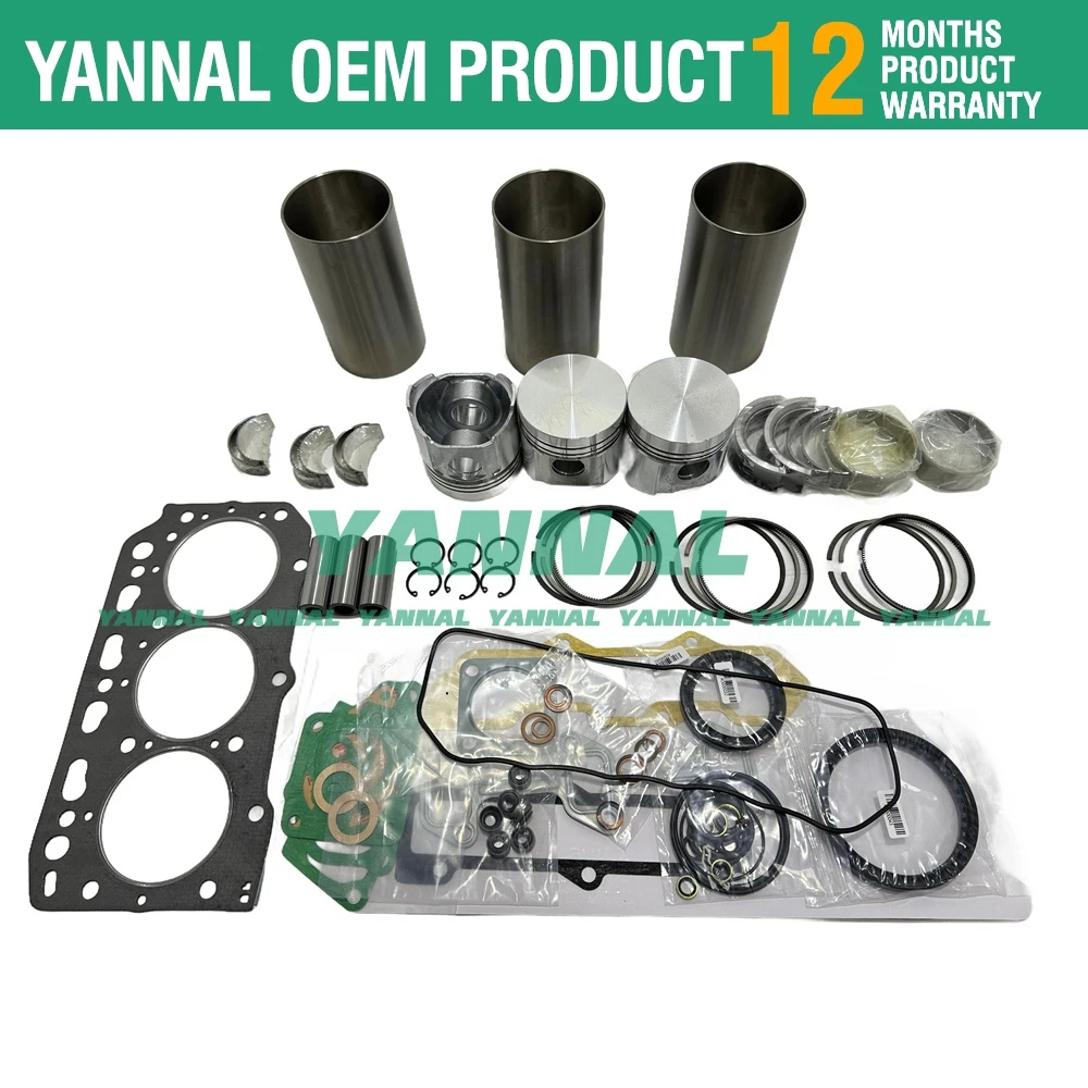 3TN84TL-RTBY Overhaul Rebuild Kit for Yanmar Engine Takeuchi TB035 Mini Digger