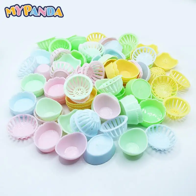 

3/5Pcs Random Dollhouse Mini Fruit Vegetable Baskets Dollhouse Storage Basket Doll House Kitchen Decoration Accessories