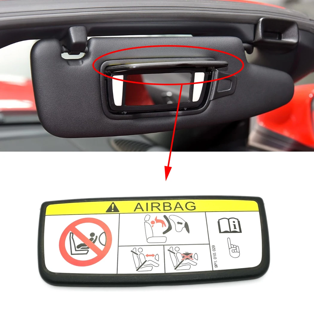 

Left Right Sun Visor Vanity Mirror Cover For Porsche Boxster Cayman Carrera 911 981 982 991 718 982857551,982857551T,982857551AR