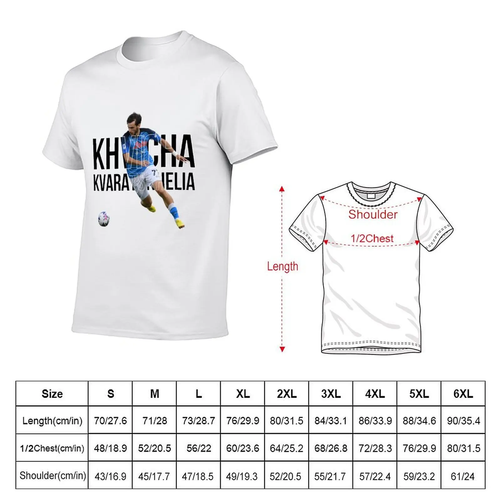 Kvaradona Khvicha Kvaratskhelia T-Shirt man t shirt designer man t shirt heavy cotton T-Shirt