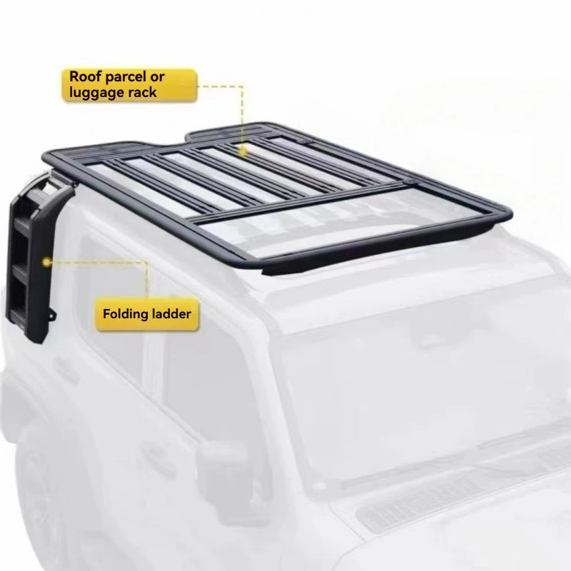 

New Upgraded Aluminum Roof Frame, Roof Platform, Ladder 2 Kit for GWM Tank 300 Accessories