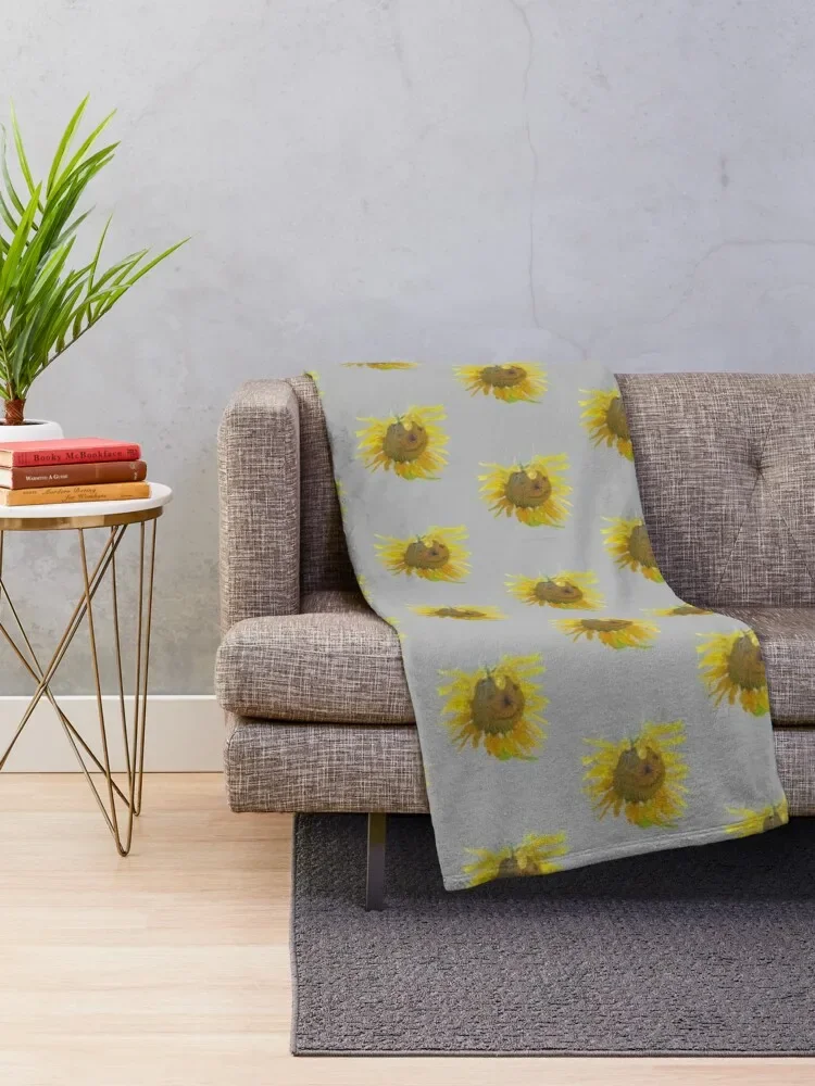 Happy to Bee a Sunflower Throw Blanket Kid'S Flannels Blankets