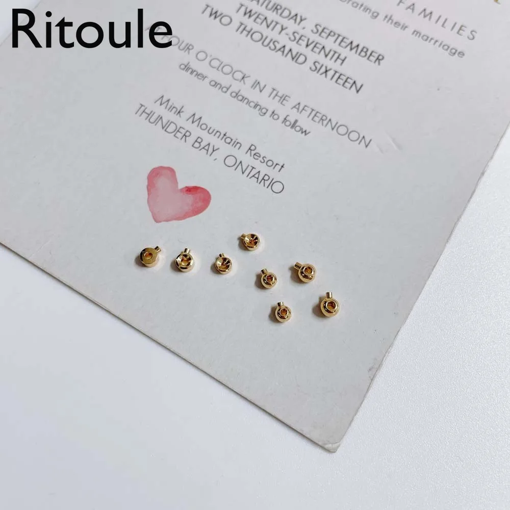 10pcsCopper-plated real gold bracelet, necklace, end positioning bead clip buckle, snap buckle basic accessories