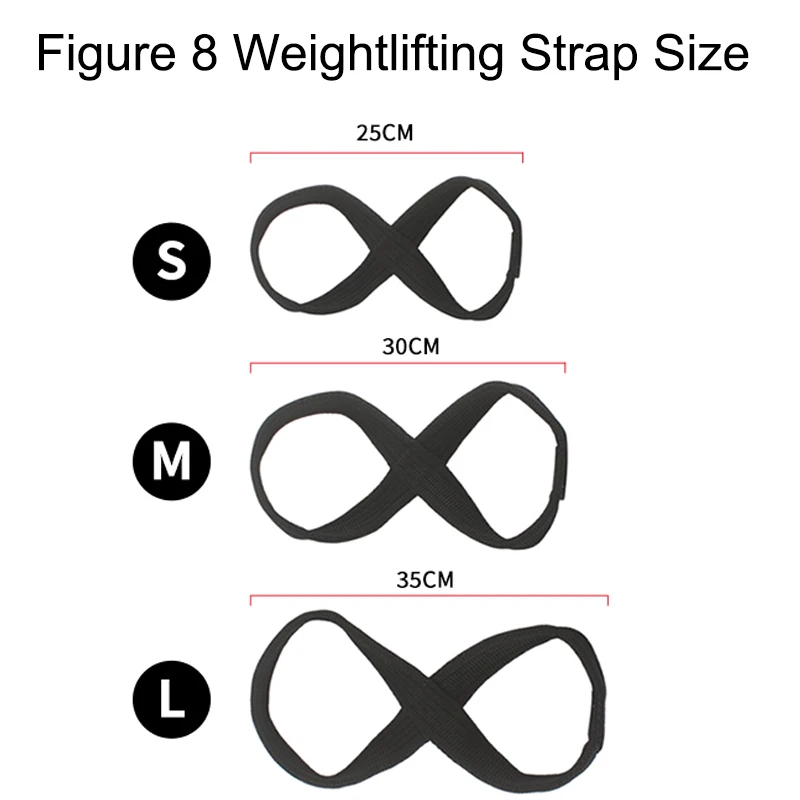 Cotton 7mm Thickened Figure 8 Weightlifting Belts Bands Anti-Slip Deadlift Powerlifting Straps Pull-ups Hand Protection