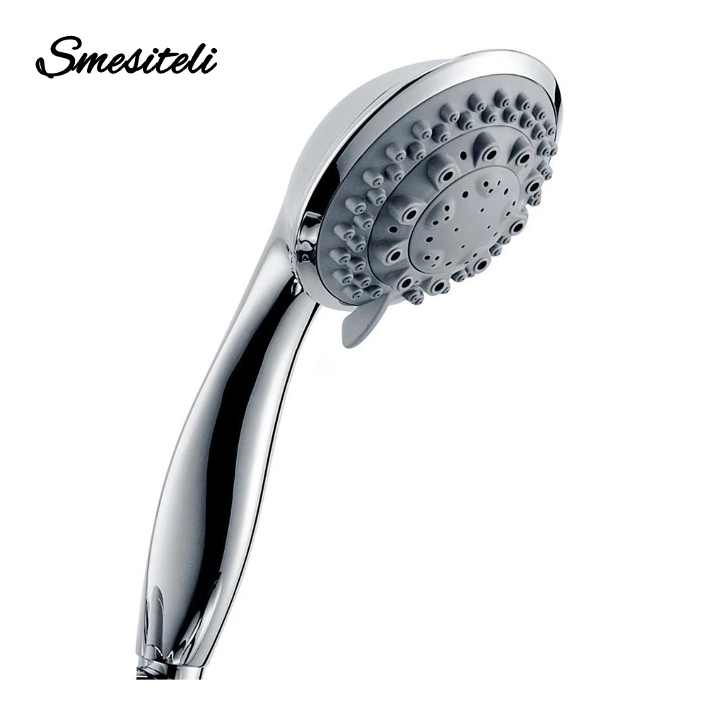 Wholesale High Quality Bathroom Seven Function Handheld Round Shower Head Water Saving Hand Held Shower In Chrome