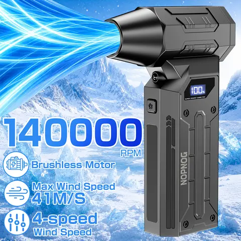 Car Blower Violent Turbo Fan Cleaning Tools Auto Accessories Car Wash And Blow Dry Engine Dust Removal Hair Dryer Electric Air Duster for Outdoors Camping Universal