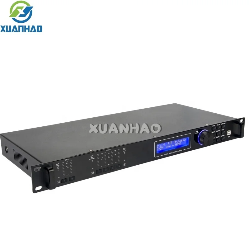 High-end LA204 Digital Dsp Processor High-Performance Professional Audio Processor Dsp 2 In 4 Out Audio Effects For Speaker