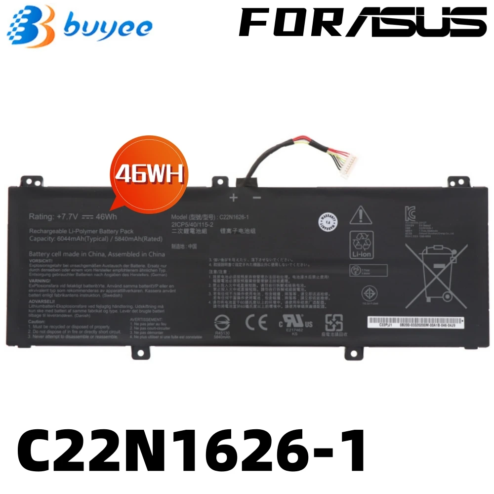 Imagem -02 - Bateria do Portátil Genuíno para Asus Chromebook Flip Série Notebook C22n1626 C22n16261 C213 C403na C213na C213sa 7.7v 46wh Novo