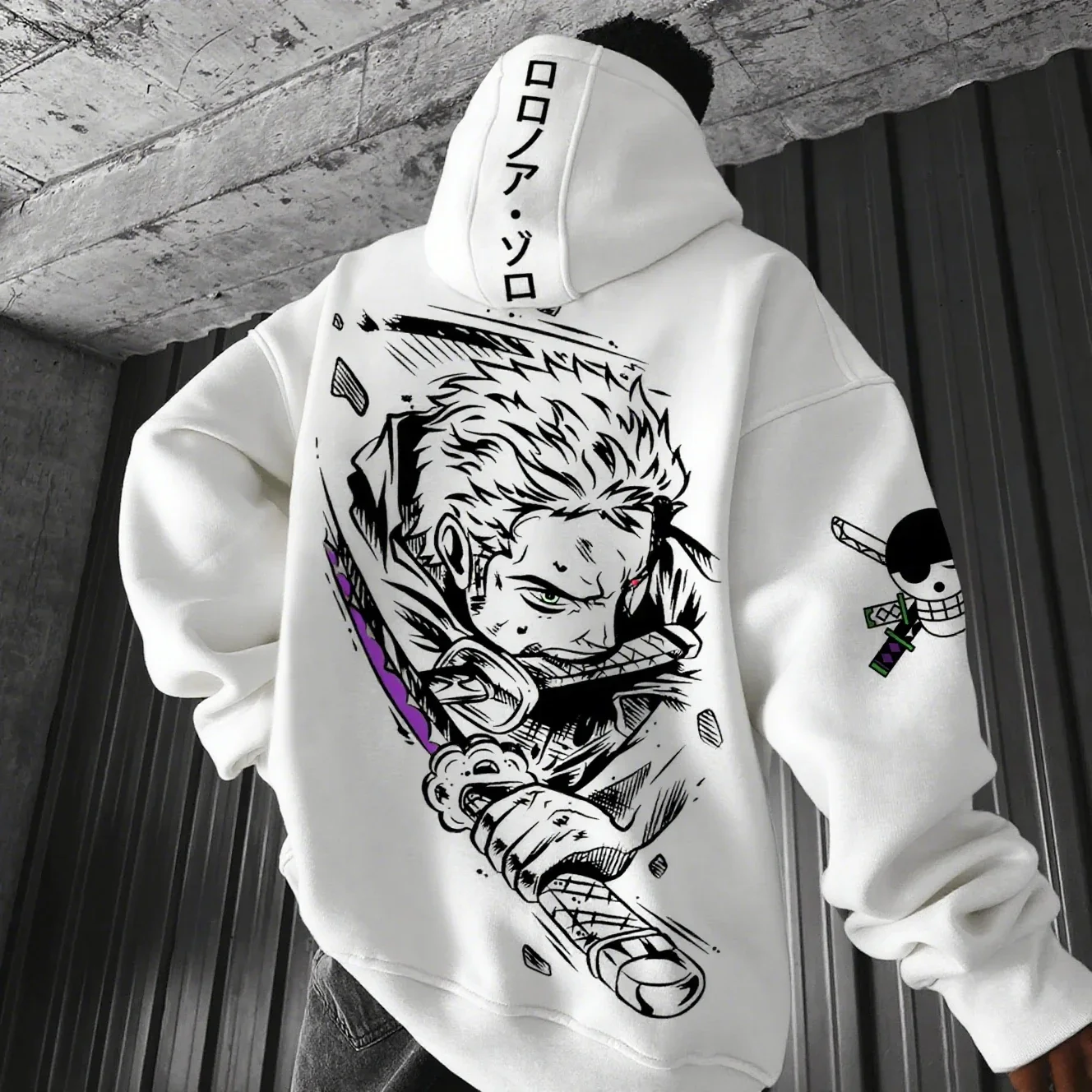 Das erstklassige Herren-Kapuzenpullover für Herbst und Winter von The Sea Captain Sonol im japanischen Anime-Harajuku-Stil. – Detail 2