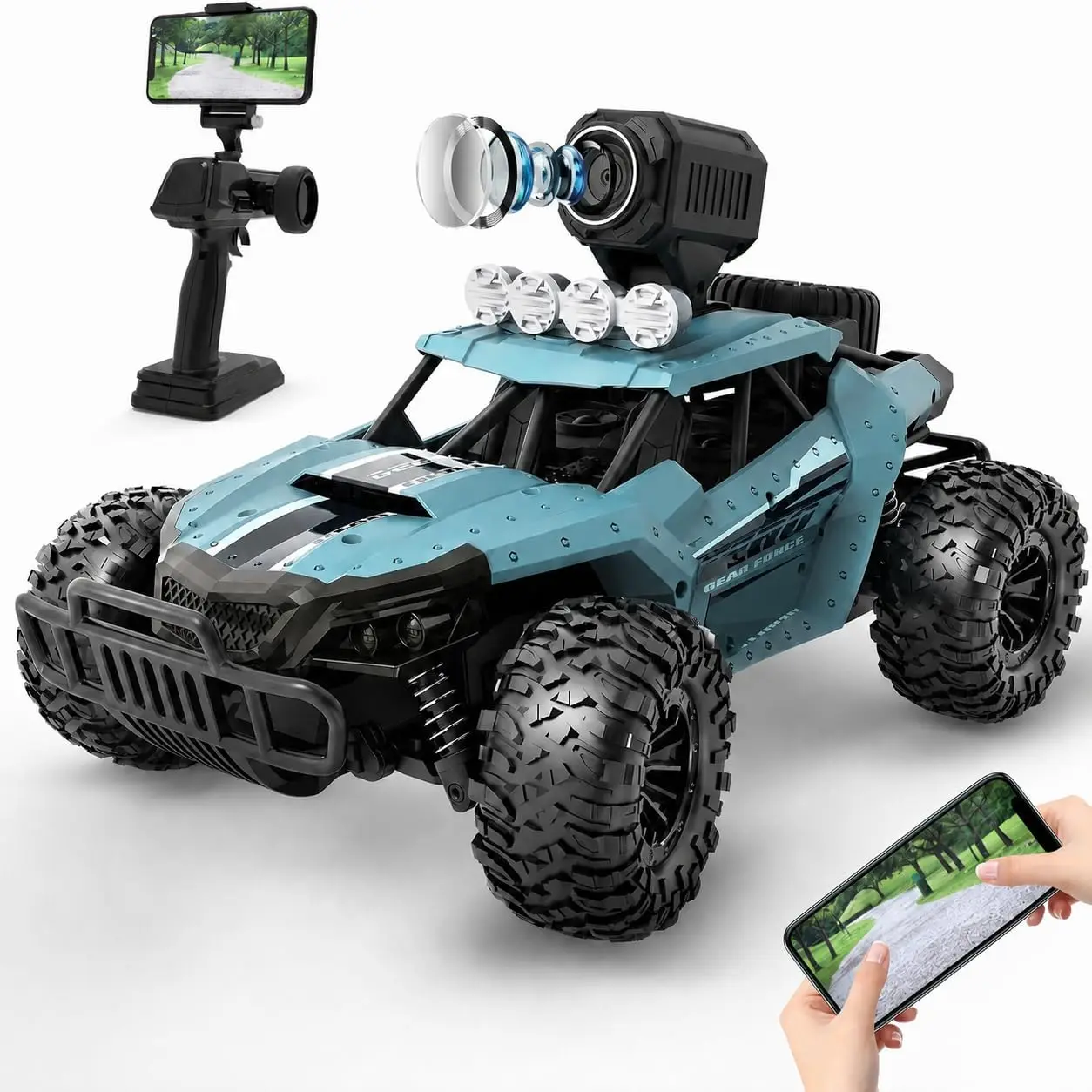 Remote Control Cars, 1:16 Scale, with 1080P HD FPV Camera, 60 Minutes of Playtime