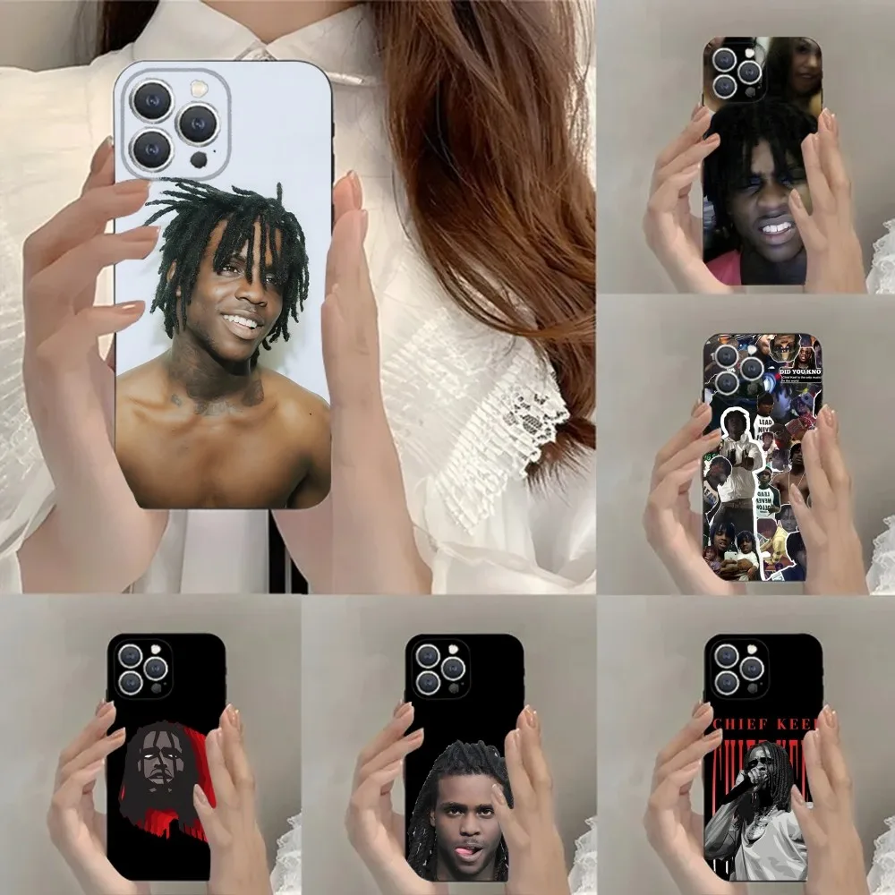 

Rapper C-Chief Keef Phone Case For iPhone 15,14,13,12,11,Plus,Pro Max,XS,X,XR,SE,Mini,8,7 Soft Silicone Black Cover