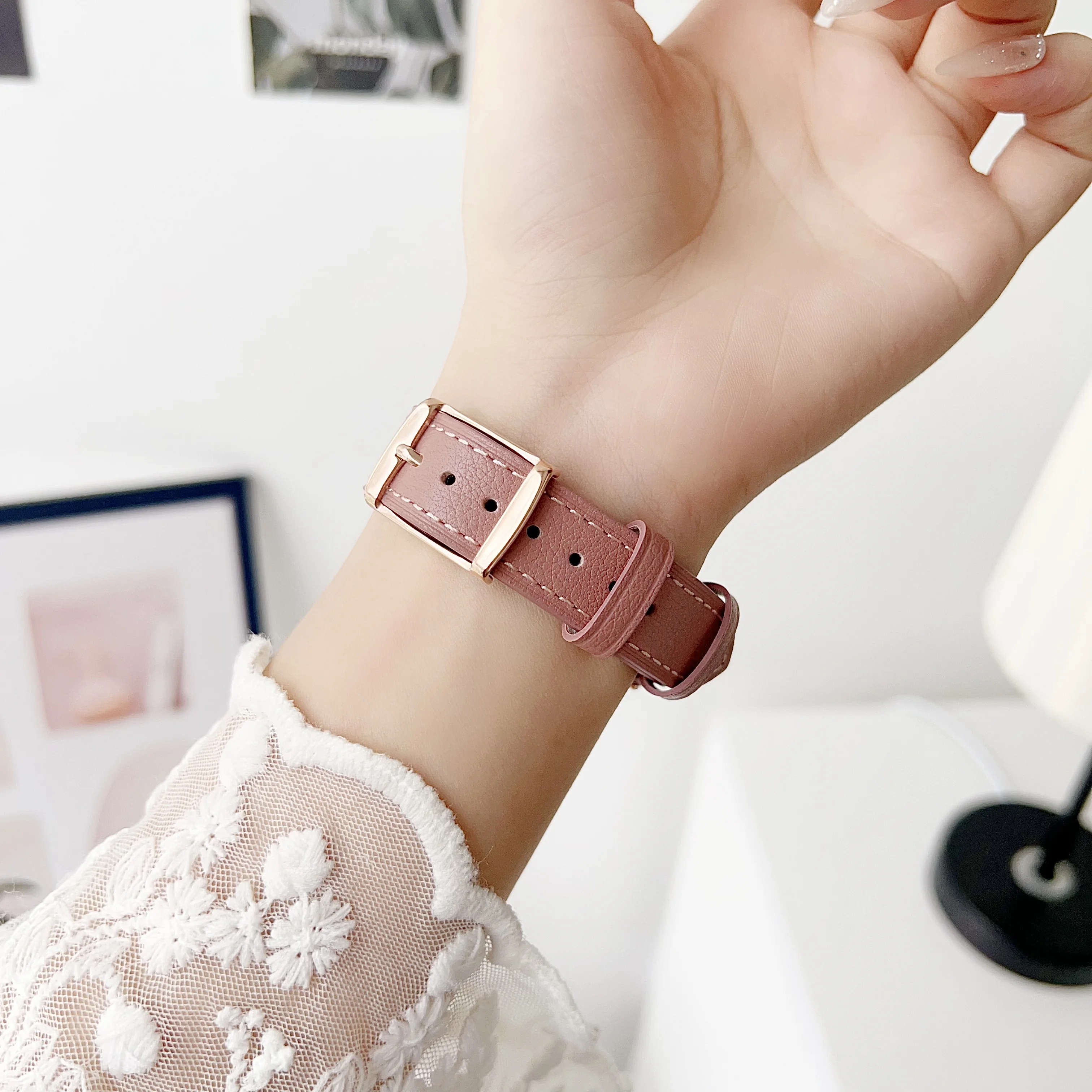 NEW Classic buckle with plain leather strap For Huawei Watch FIT3 Smartwatch strap for men girl lady FOR huawei fit3