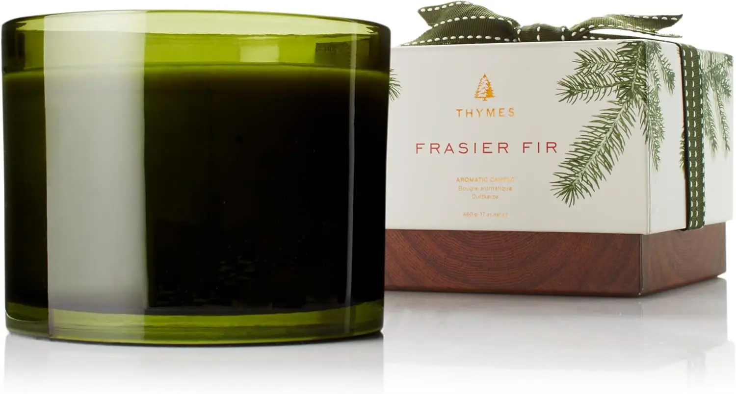 Frasier Fir Scented Candle - Heritage Large 3 Wick Candle for Home Decor - Holiday Candle - Green Candles for Home Scented with