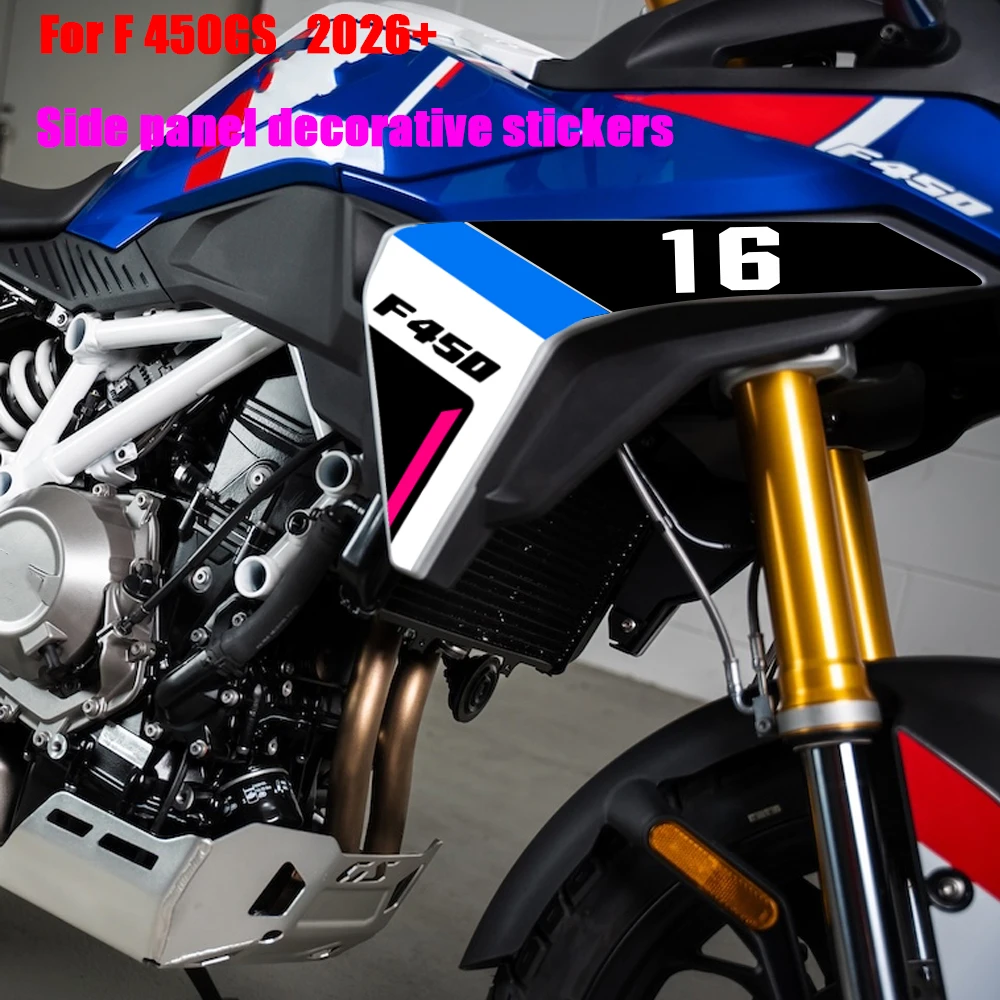F450GS Anti Scratch 2026- Motorcycle air deflector Sticker For BMW F 450 GS Waterproof Pattern Decal Kits Parts Fairing Stickers