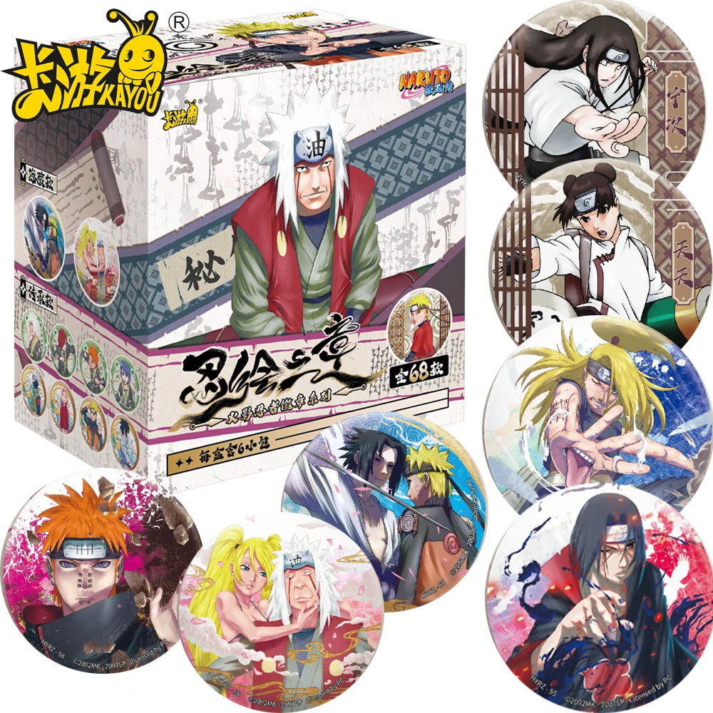 

Original Kayou Naruto Anime Badge Uchiha Sasuke Haruno Sakura Figure Round Brooch Decoration Collection Creative Gift for Kids