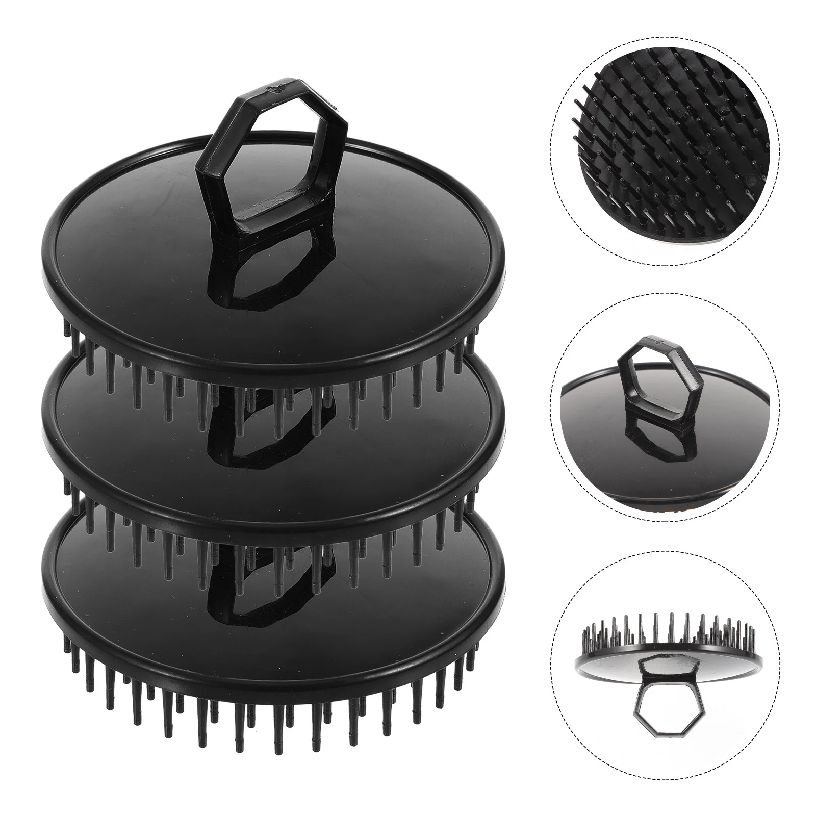 10 Pcs Shampoo Brush Small Hair Wash Comb Head Scrubber Scalp Massager Portable Take Bath