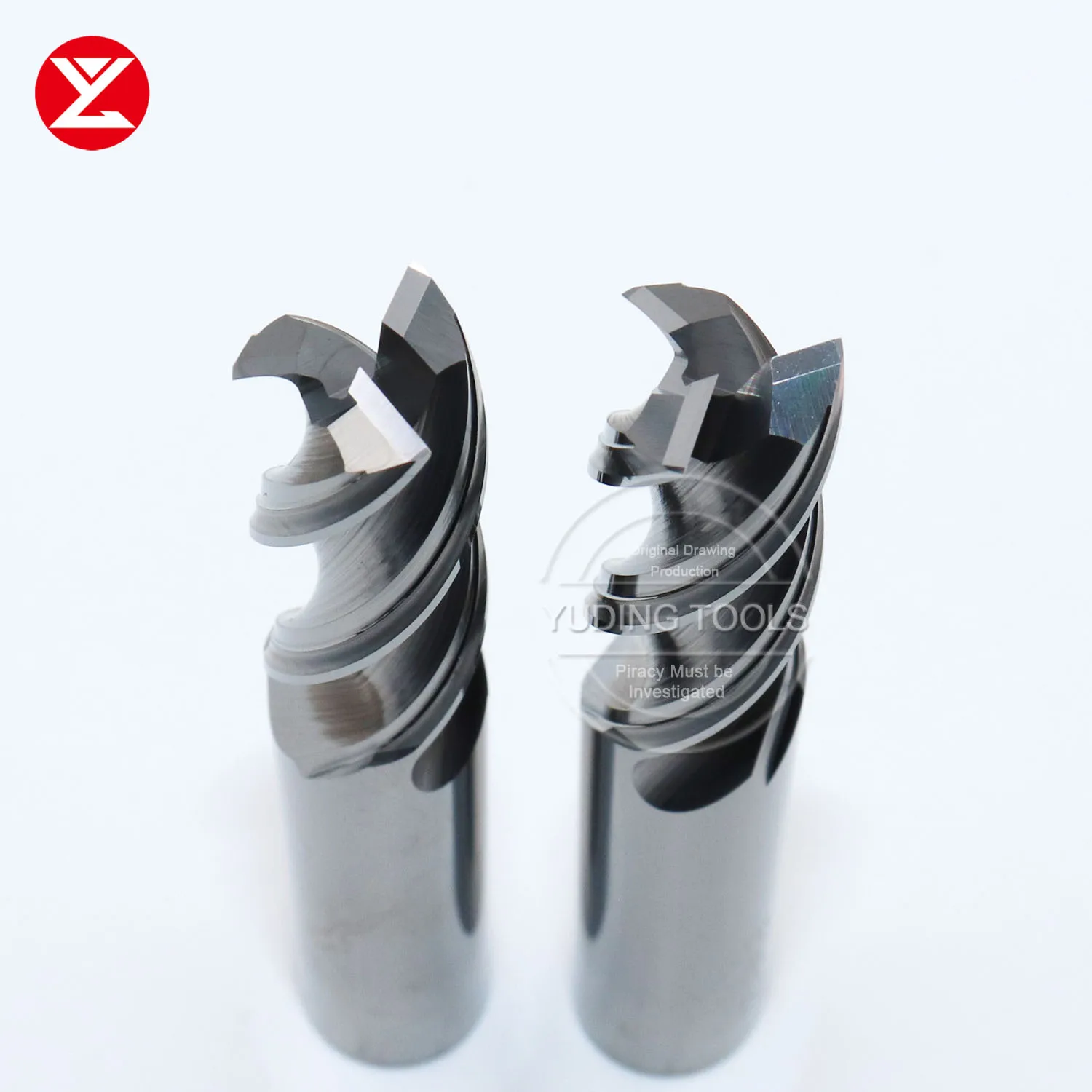 HRC55 Carbide Tools Endmill Milling Cutter 6mm 8mm 10mm 12mm for Strong Aluminum 3 Flute Cutting  Aluminium Copper Processing