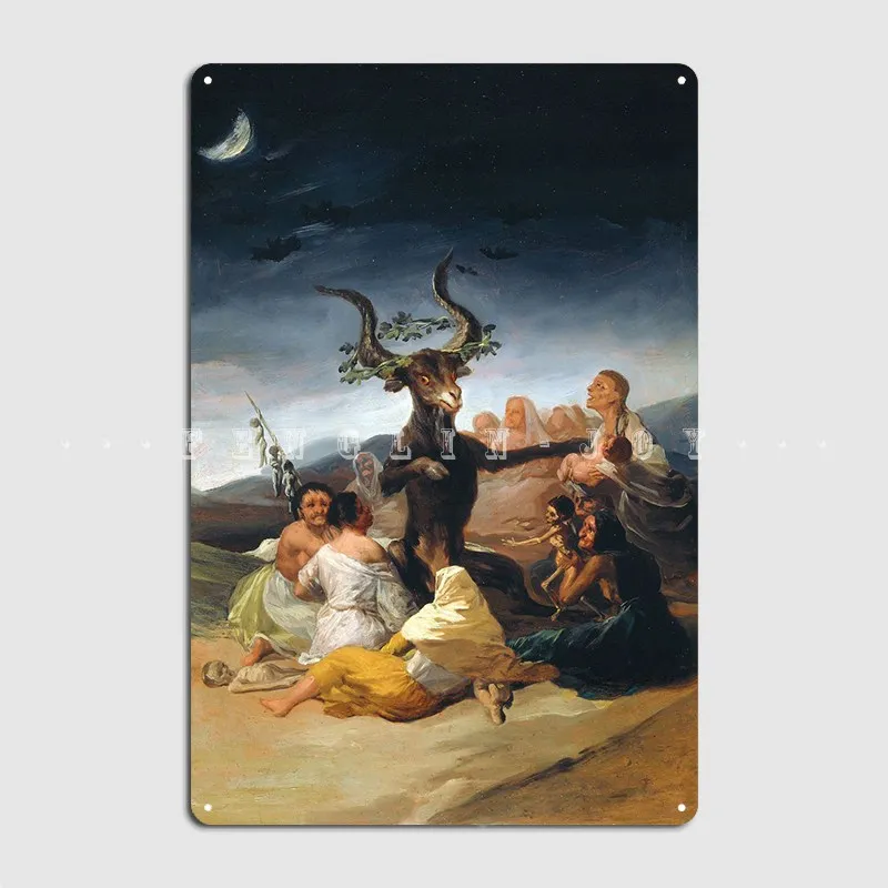 Witches Sabbath By Goya Metal Plaque Poster Cinema Garage Bar Cave Custom Plates Tin Sign Poster