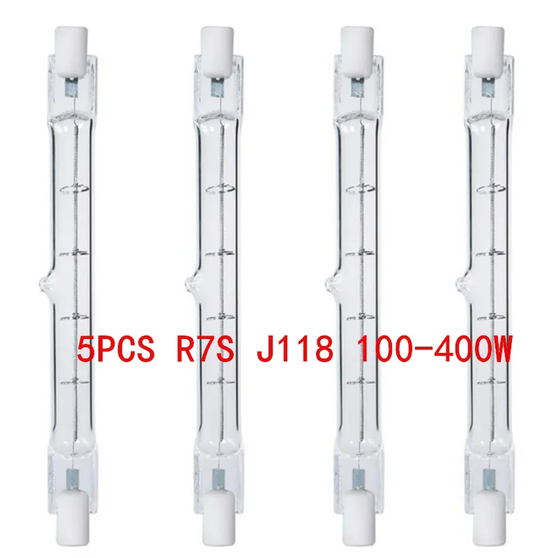 1/2/5PCS R7S J118 LED Glass Tube COB Light Bulb High Power Corn Lamp 100W 200W 300W 400W - Energy Efficient Halogen Replacement