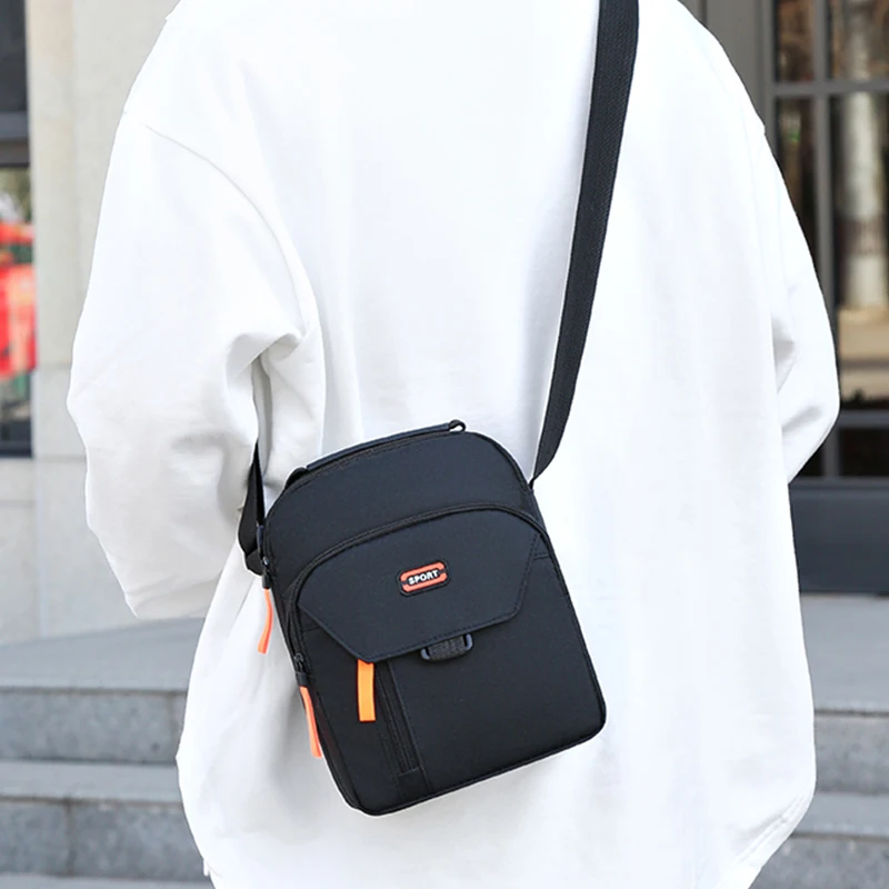 حقيبة كروس رجالية بدون نقش، حقيبة كتف واحدة مناسبة لرحلات العمل. نسيج جيد وجودة ممتازة #2