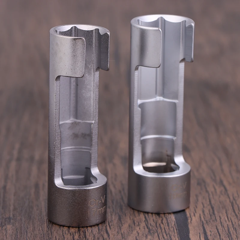 17/19mmDiesel Tubo iniettore carburante Apertura esagonale Manicotto di rimozione Sensore di ossigeno Chiave Manicotto per tubi Attrezzature per officina Utensili manuali