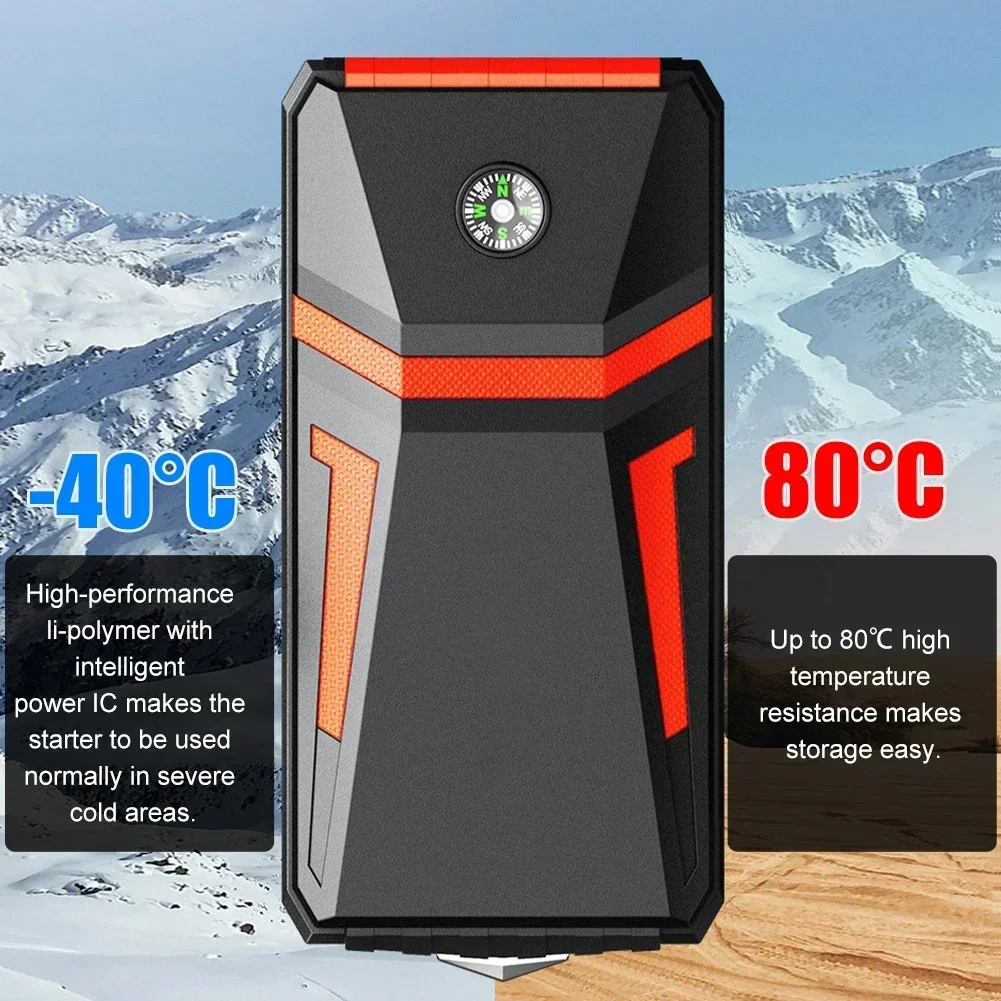 30000mAh Car Jump Starter Booster Battery Starter Start-up Car Charger Portable Power Bank Emergency Auto Starting Device