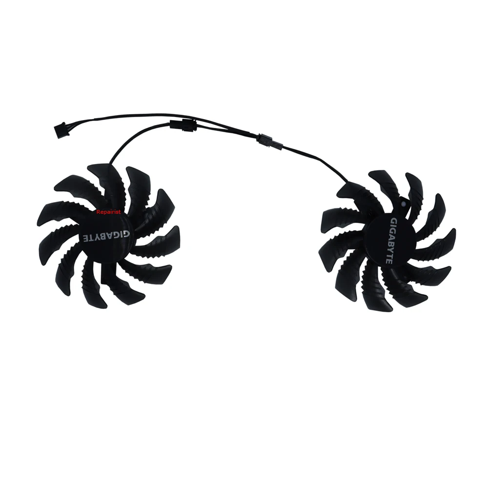 2Pcs/Set 3pin PLD08010S12H T128010SM GPU Cooler Fan For Gigabyte GTX 950 960 GV-N960WF2CN-2GD GTX1650 Graphics Cards Replace