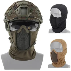 Tactical Headgear Mask Airsoft Half Face Mesh Mask Cycling Hunting Paintball Protective Mask Shadow Fighter Headgear