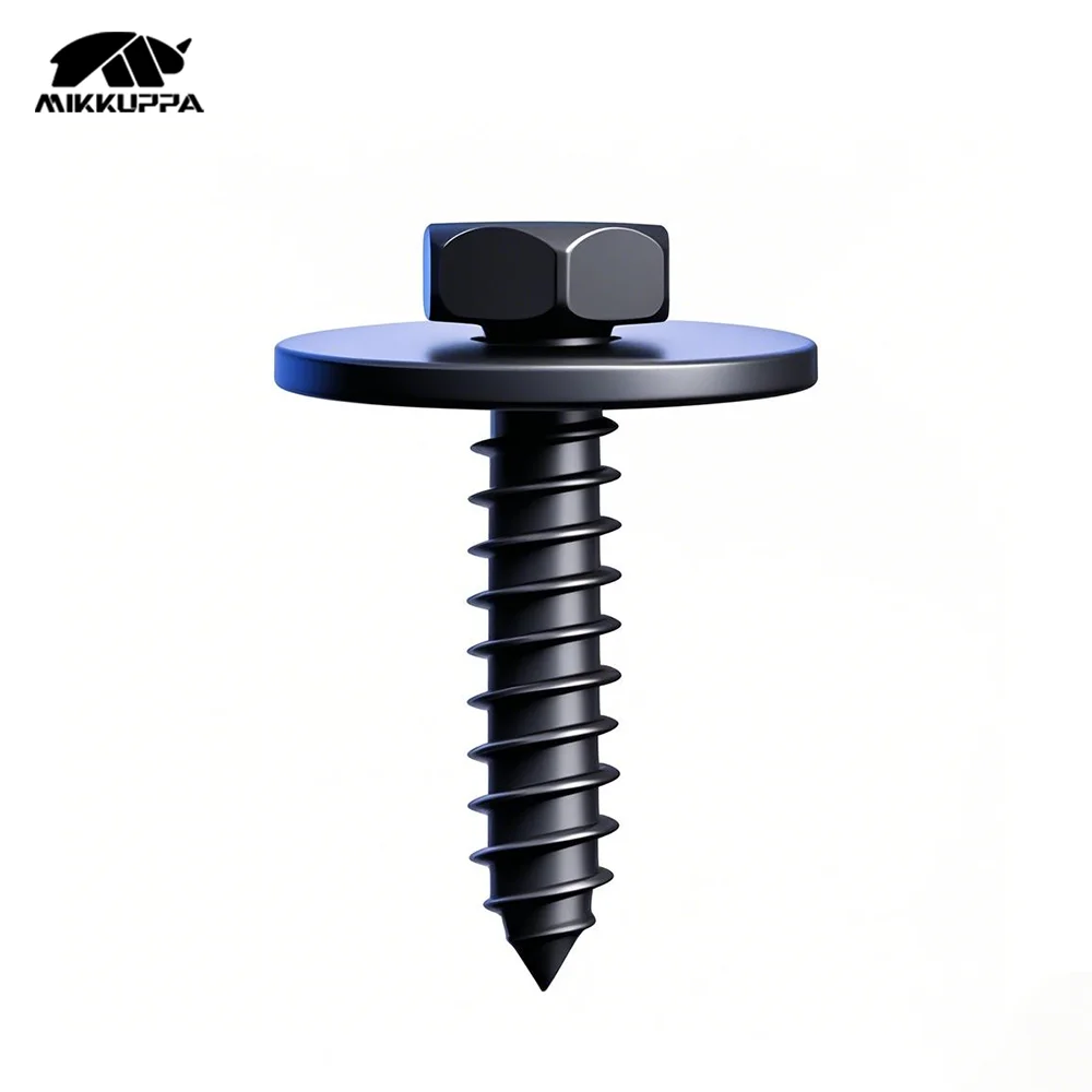 

MIKKUPPA 20Pcs/Bag M4.8-1.61 x 16mm Hex Head Screw BMW Wheel Arch Trim Underfloor Coating Rear Trim Cover Underhood Shield