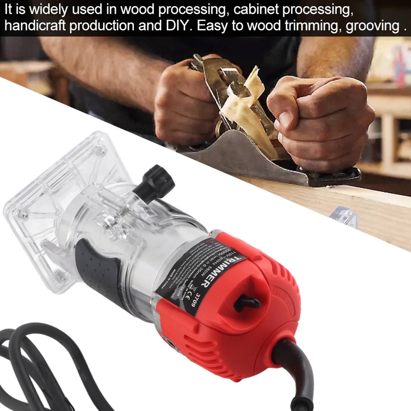 30000R/MIN Electric Hand Trimmer Wood Laminator Router Tool Set