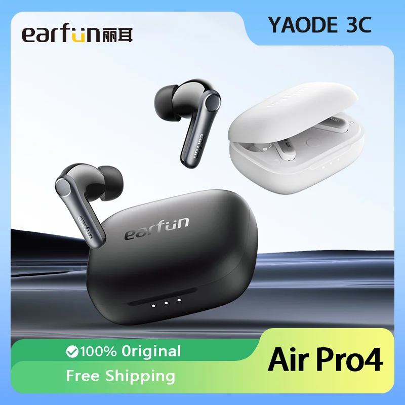 

EarFun Air Pro 4 Wireless Earphone Bluetooth Active Noise Reduction HI-FI Earphone E-sports IPX5 Gaming Earbud PC Accessories