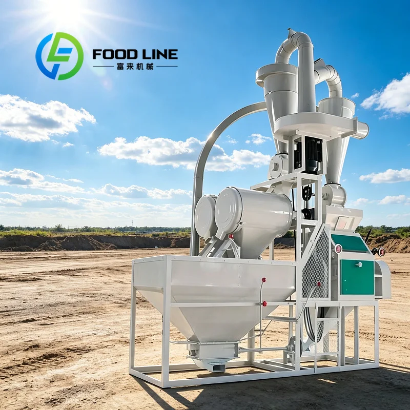 Fully Automatic Wheat Flour Milling Machine Anti-Corrosion Inner Parts Fits Humid Rural Grain Storage And Milling Combined