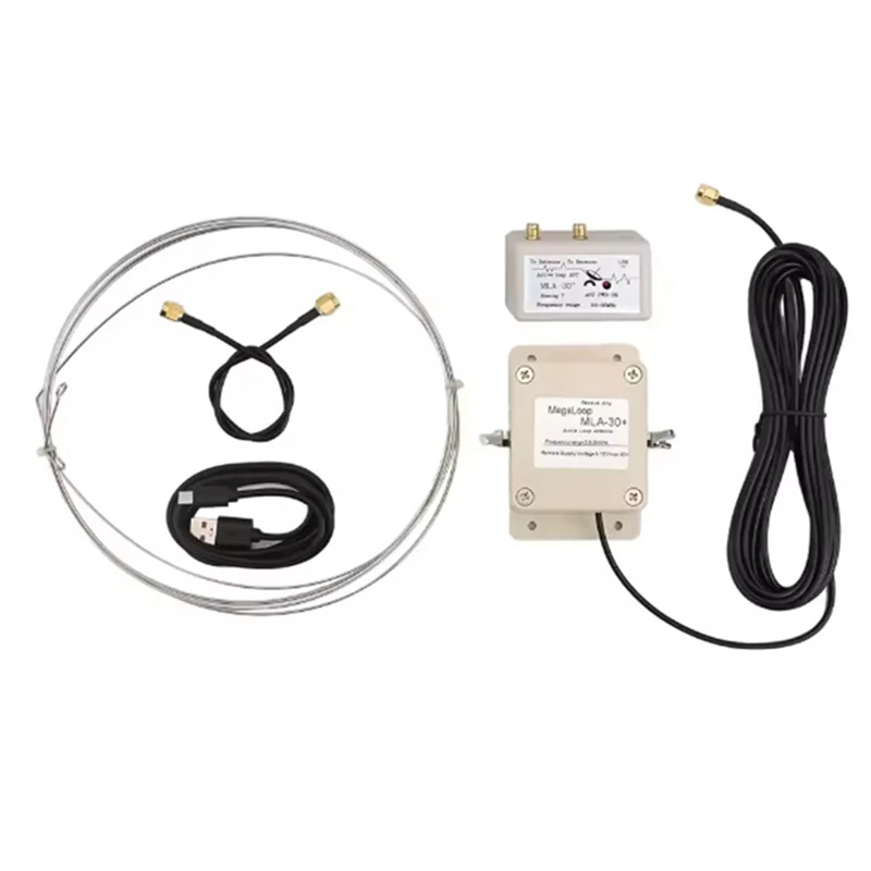 A99E-MLA-30+ Loop Antenna Shortwave Radio 0.5Mhz-30Mhz Directional Magnetic Rainproof Shell USB Powered For Balconies Rooftops