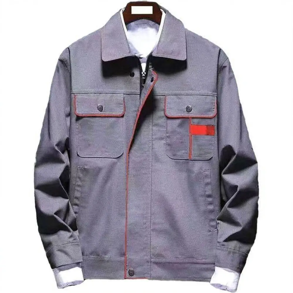 Mens Heavy Duty Workwear Set Long Sleeve Jacket Pants Durable Industrial Warehouse Mechanic Protective Safety Uniform