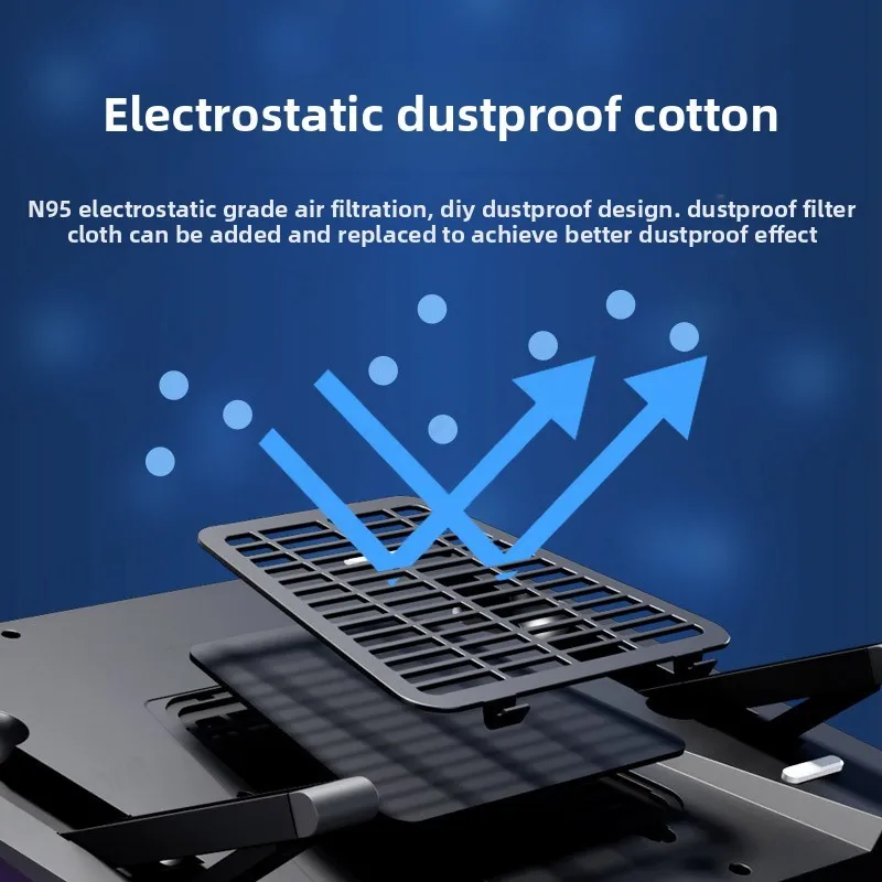 High Pressure Laptop Cooling Pad with 14cm Fan for Up To 18 Inch Notebook Dust Proof Base 36W