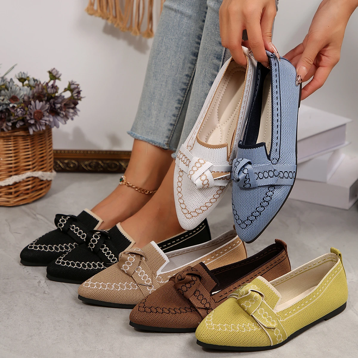 

Women Casual Shoes Fashion Breathable Walking Mesh Flat Shoes Sneakers Women Vulcanized Shoes Colours Female Footwear