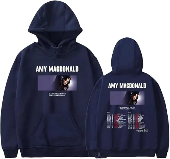 Amy Macdonald 유럽 투어 Merch 후드 패션 하라주쿠 후드 티셔츠 유니섹스 힙합 풀오버