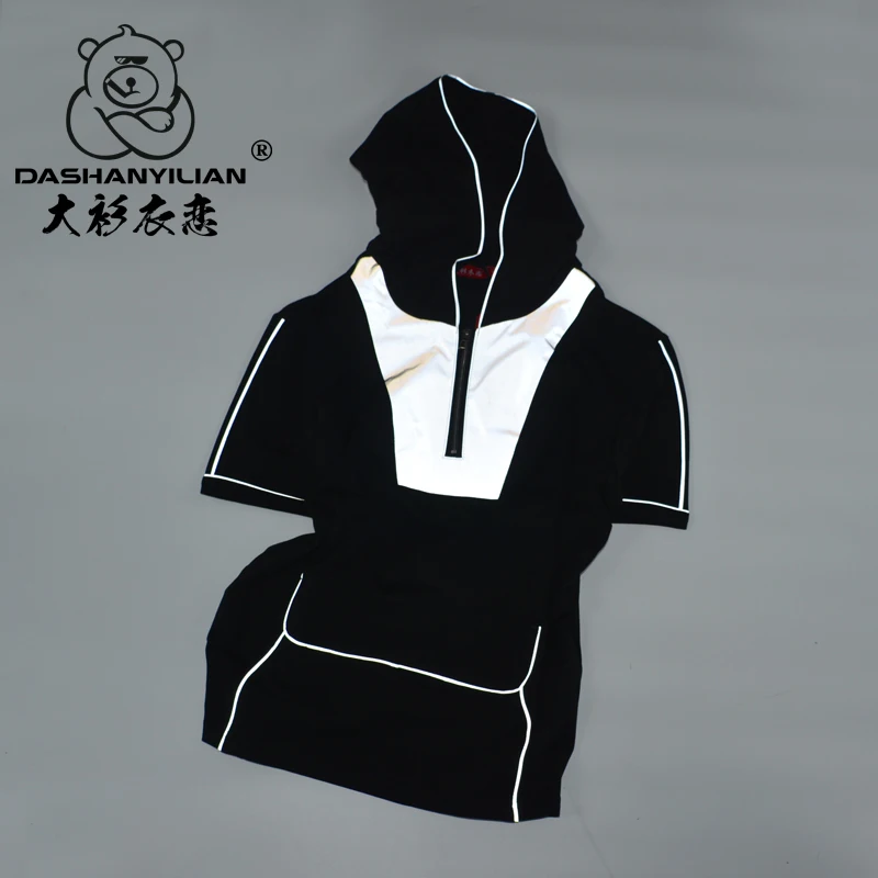 

Светоотражающая мужская верхняя одежда для уличных танцев Prince в ночном клубе ort Sve Jaet, быстросъемная верхняя одежда интернет-знаменитостей больших размеров