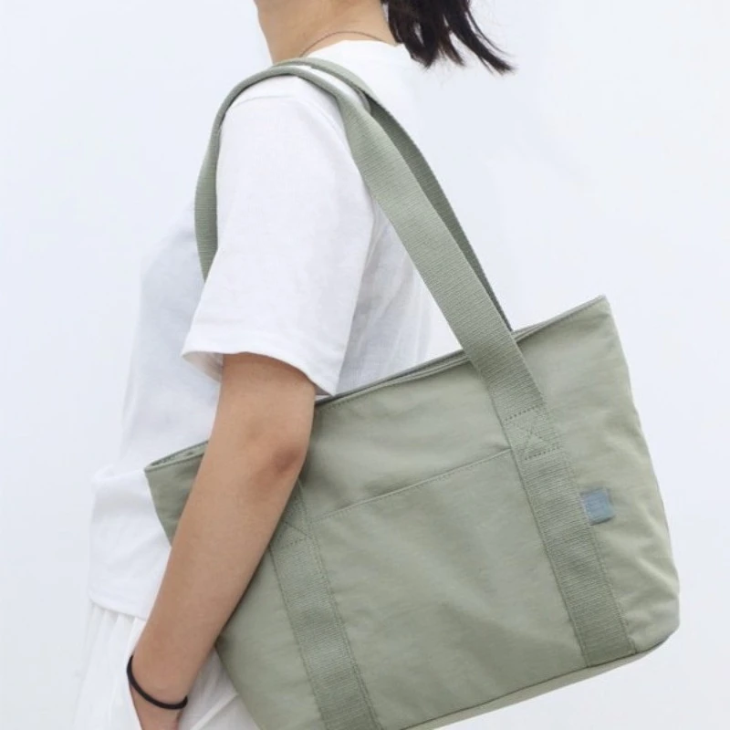 

YUDODO Oxford Tote Bags for Women Solid Color Large Capacity Sports Handbags with Buckle Portable Sports Gym Bags