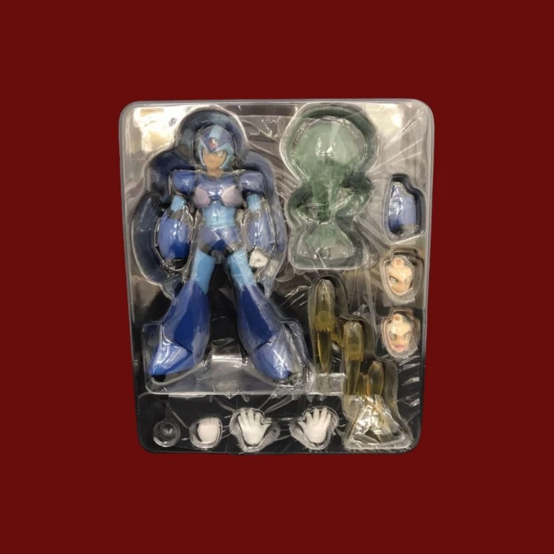 ฟิกเกอร์แอคชั่นแบบข้อต่อคุณภาพสูงในกล่อง: รุ่นการ์ตูนของเมก้าแมน หุ่นยนต์ฮิวแมนนอยด์อัจฉริยะสูง ของสะสม